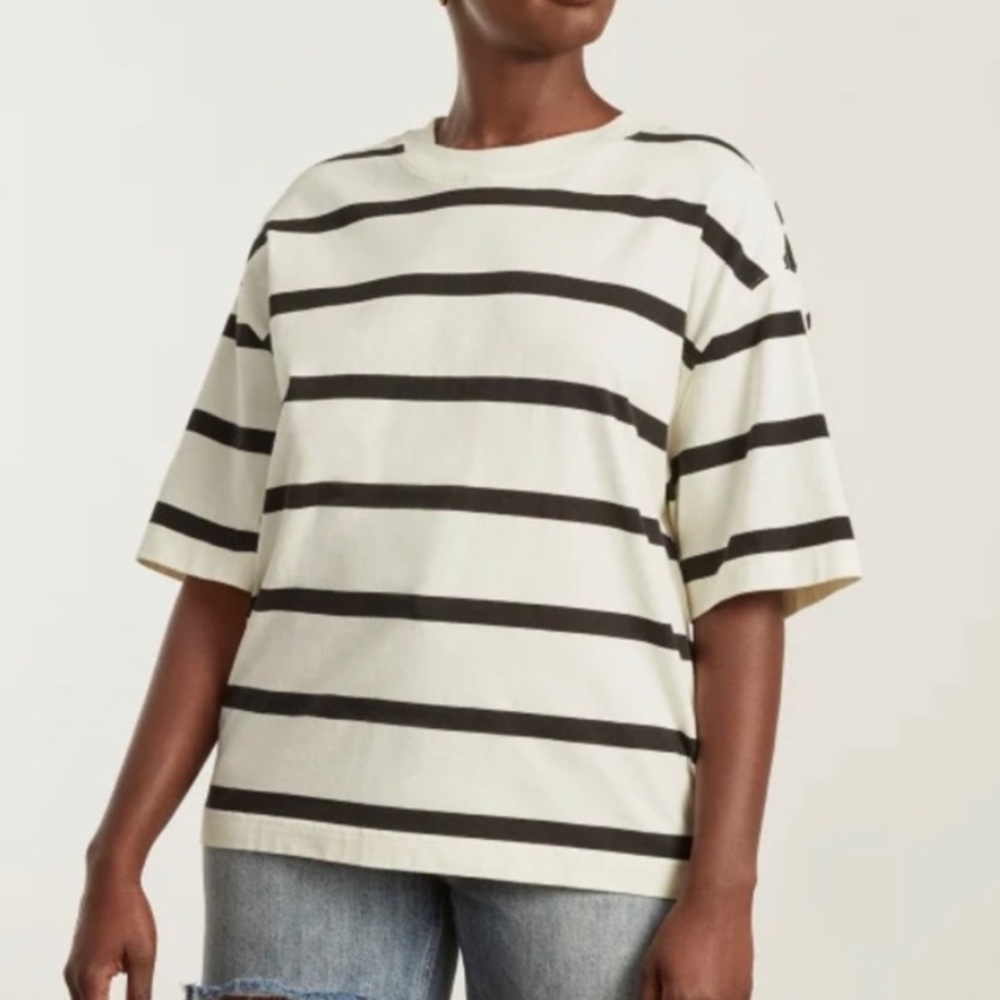 Everlane The Premium Weight Relaxed Striped Tee